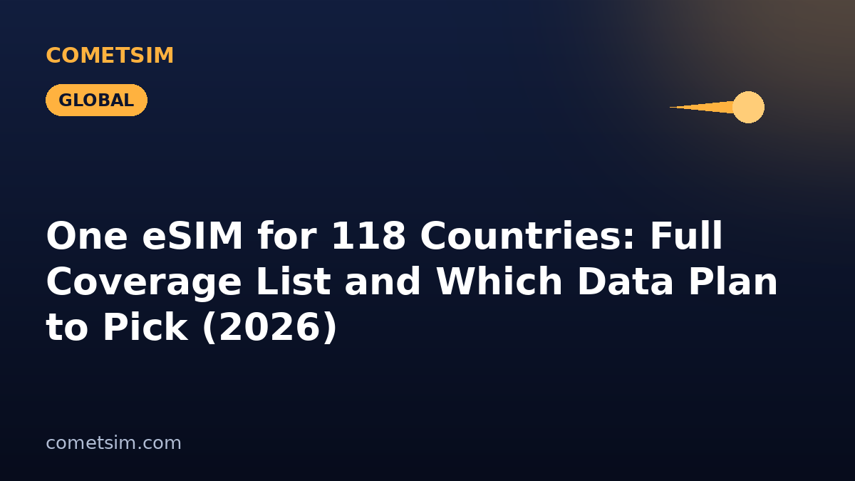 One eSIM for 118 Countries: Full Coverage List and Which Data Plan to Pick (2026)