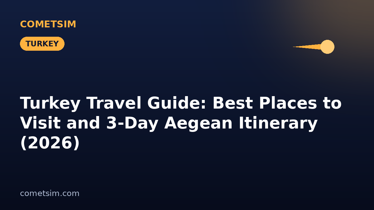 Turkey Travel Guide: Best Places to Visit and 3-Day Aegean Itinerary (2026) | CometSIM travel eSIM