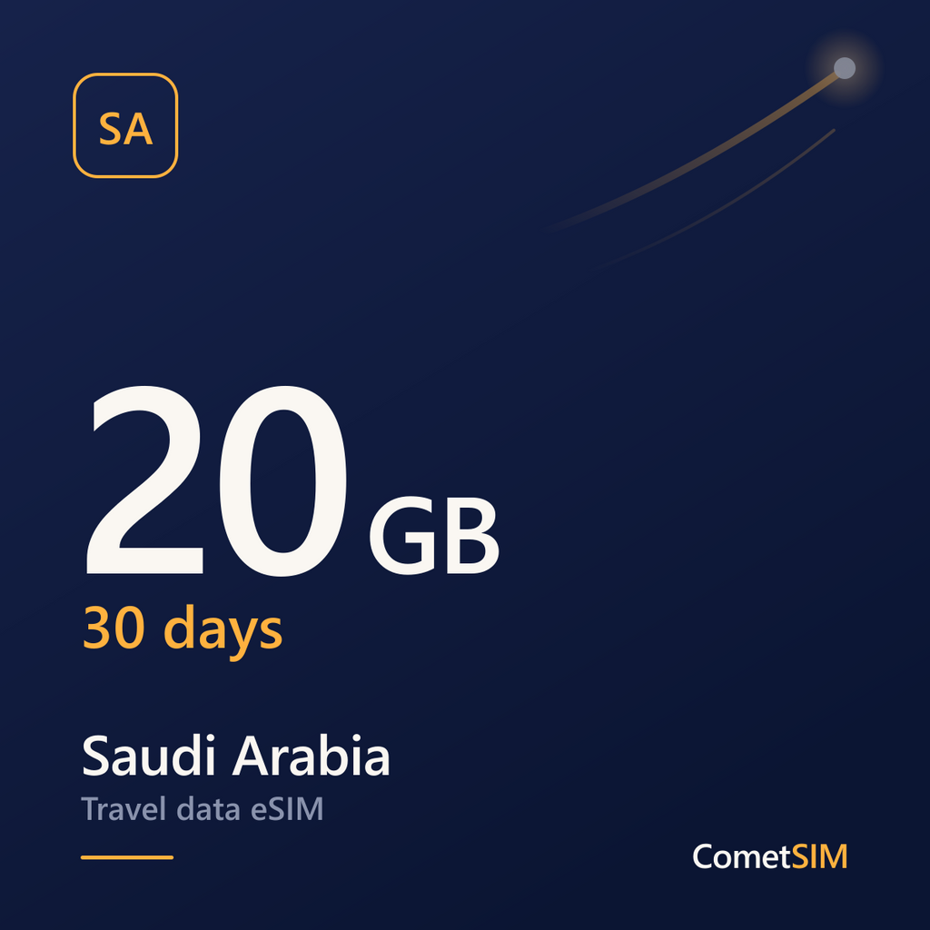 Saudi Arabia eSIM — Travel Data for Umrah & Hajj