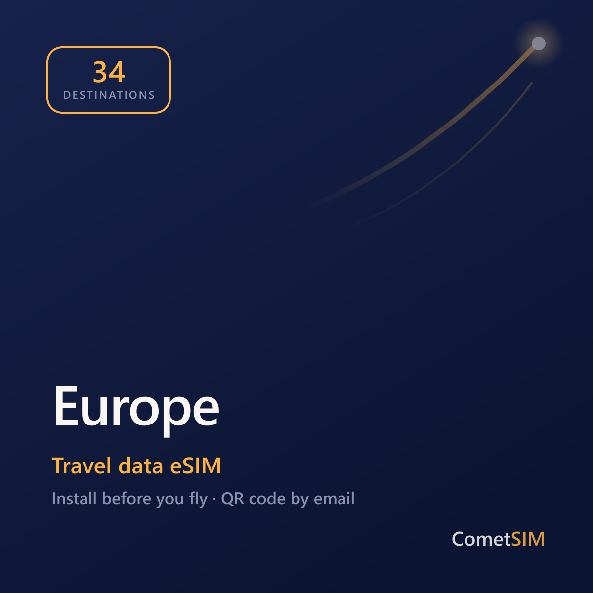 Europe travel data eSIM by CometSIM