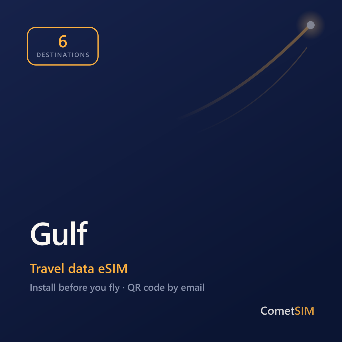 Gulf travel data eSIM by CometSIM
