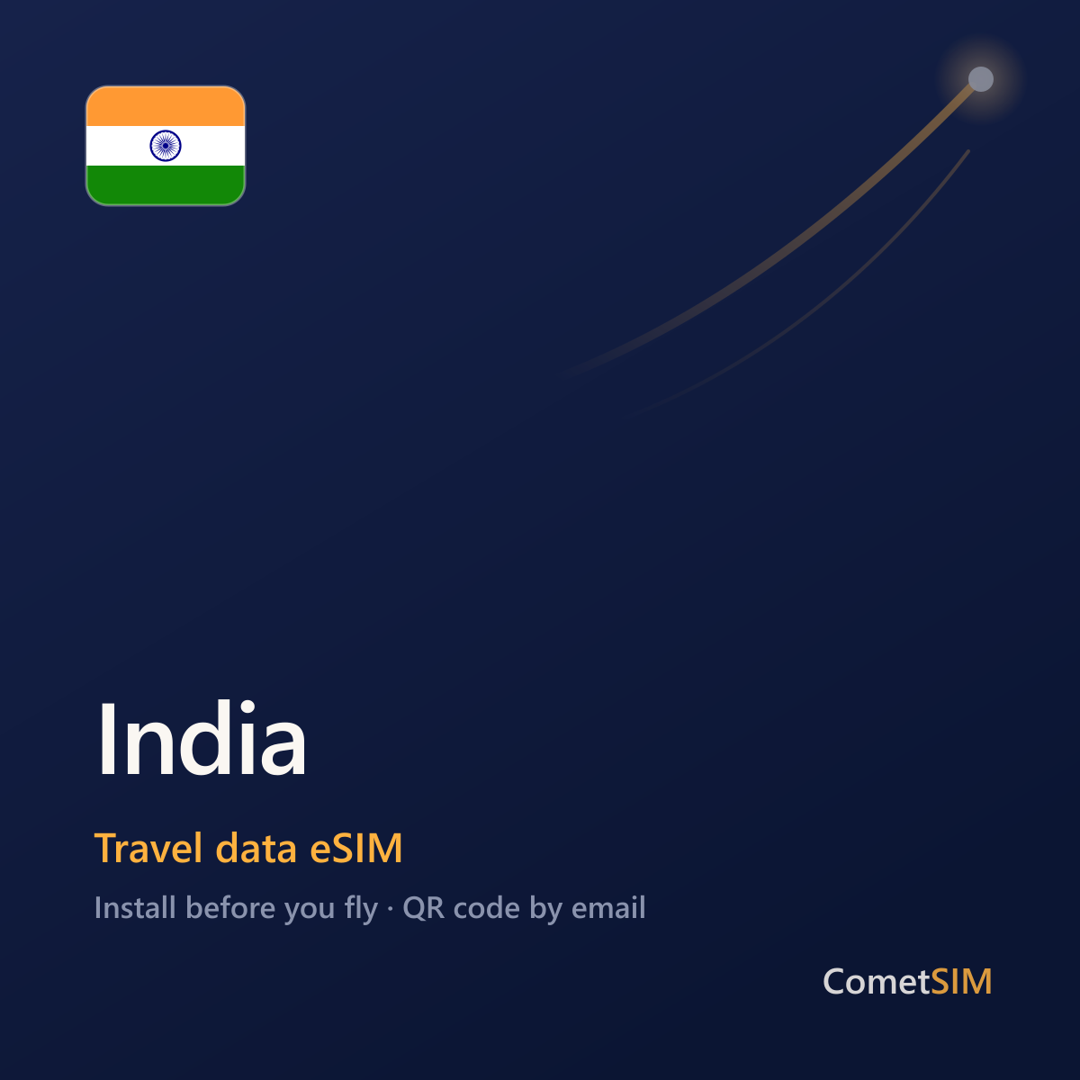 India travel data eSIM by CometSIM