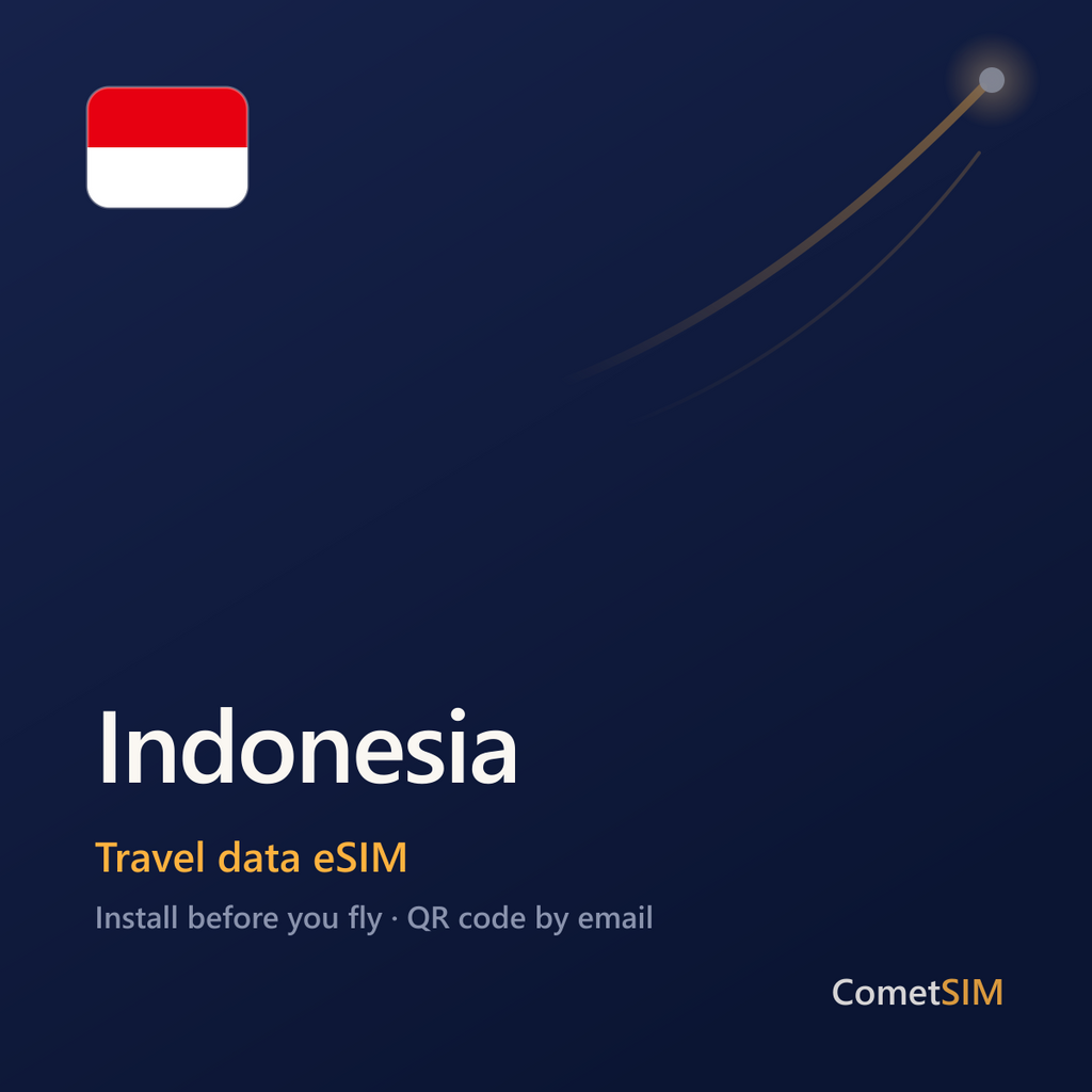 Indonesia travel data eSIM by CometSIM