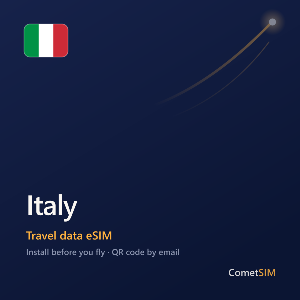 Italy travel data eSIM by CometSIM