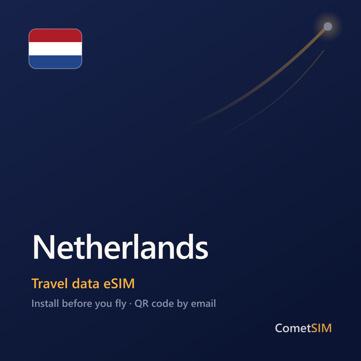 Netherlands travel data eSIM by CometSIM