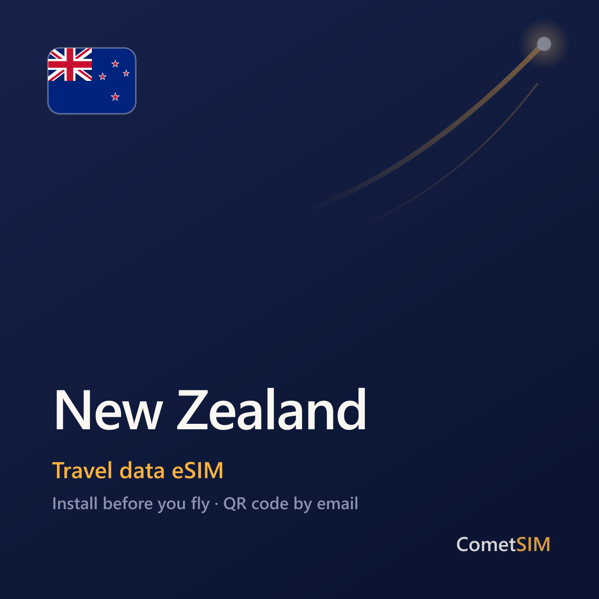New Zealand travel data eSIM by CometSIM