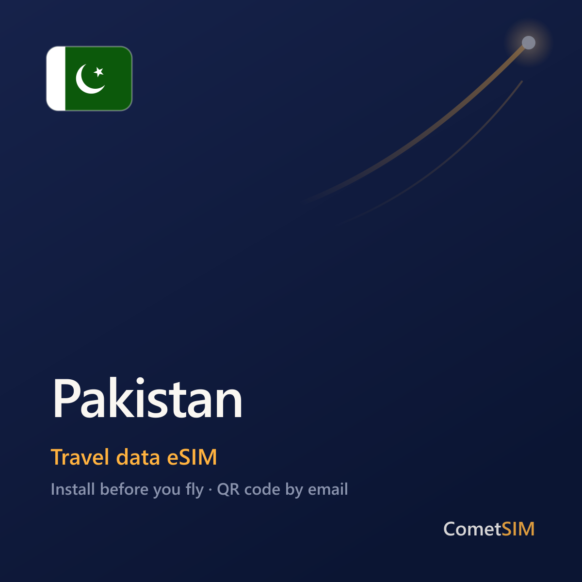 Pakistan travel data eSIM by CometSIM