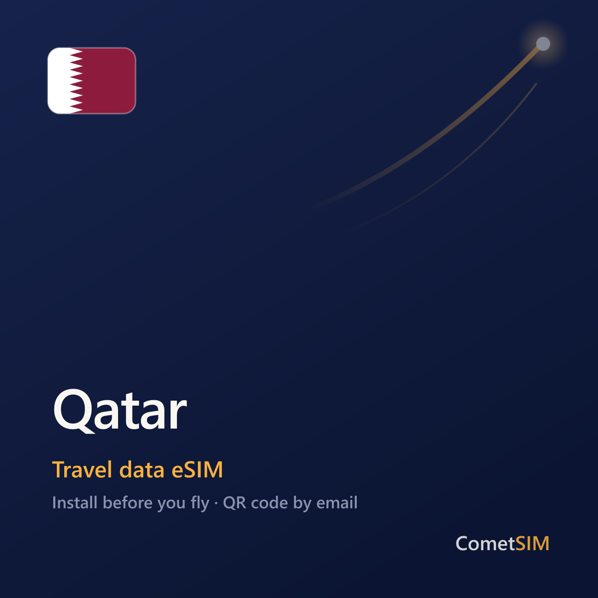 Qatar travel data eSIM by CometSIM