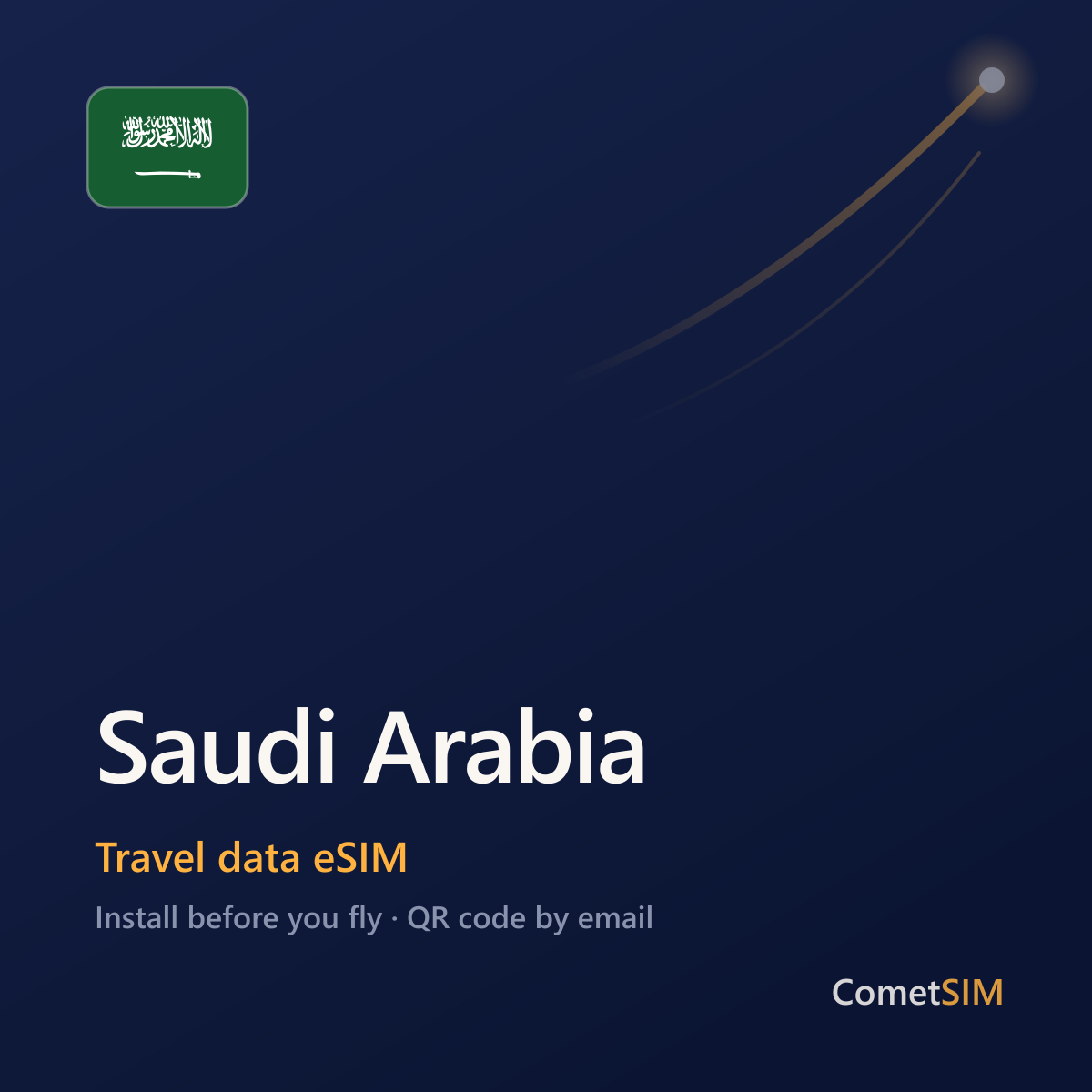 Saudi Arabia travel data eSIM by CometSIM