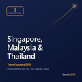 Singapore, Malaysia & Thailand travel data eSIM by CometSIM