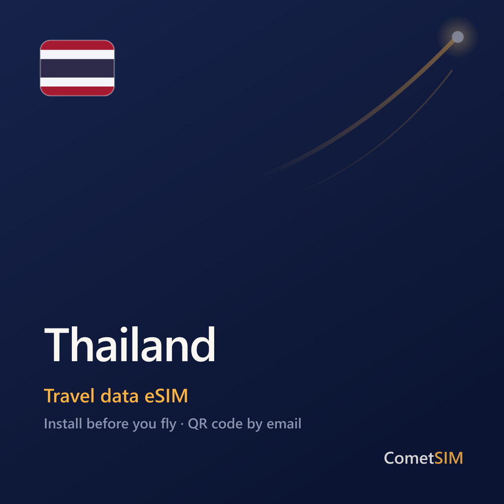 Thailand travel data eSIM by CometSIM