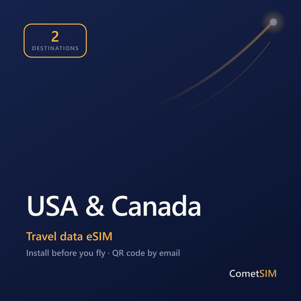 USA & Canada travel data eSIM by CometSIM