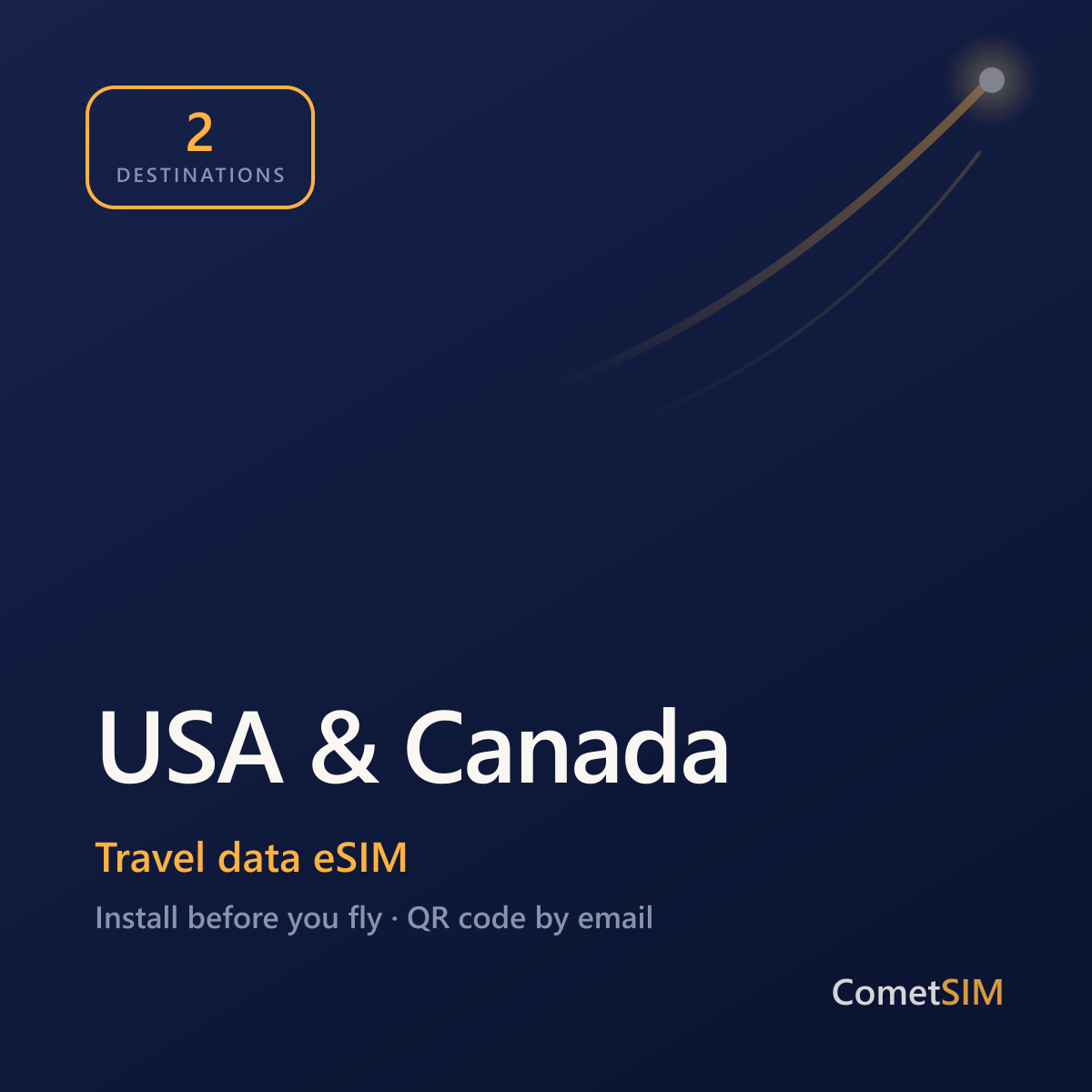USA & Canada travel data eSIM by CometSIM