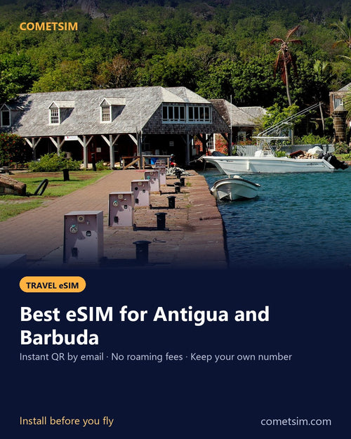 Antigua and Barbuda travel eSIM – instant QR, no roaming fees