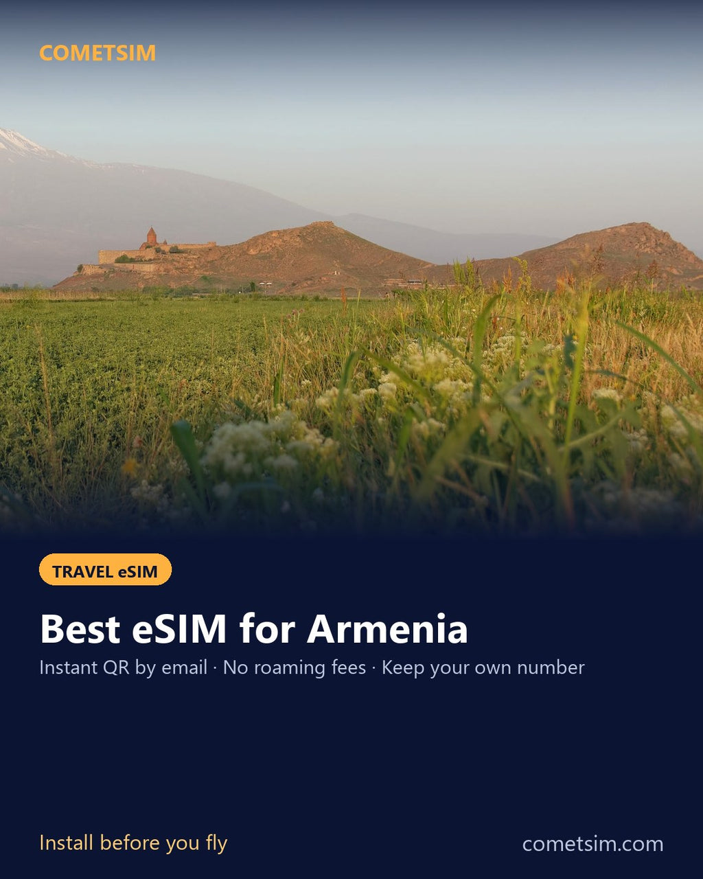 Armenia travel eSIM – instant QR, no roaming fees