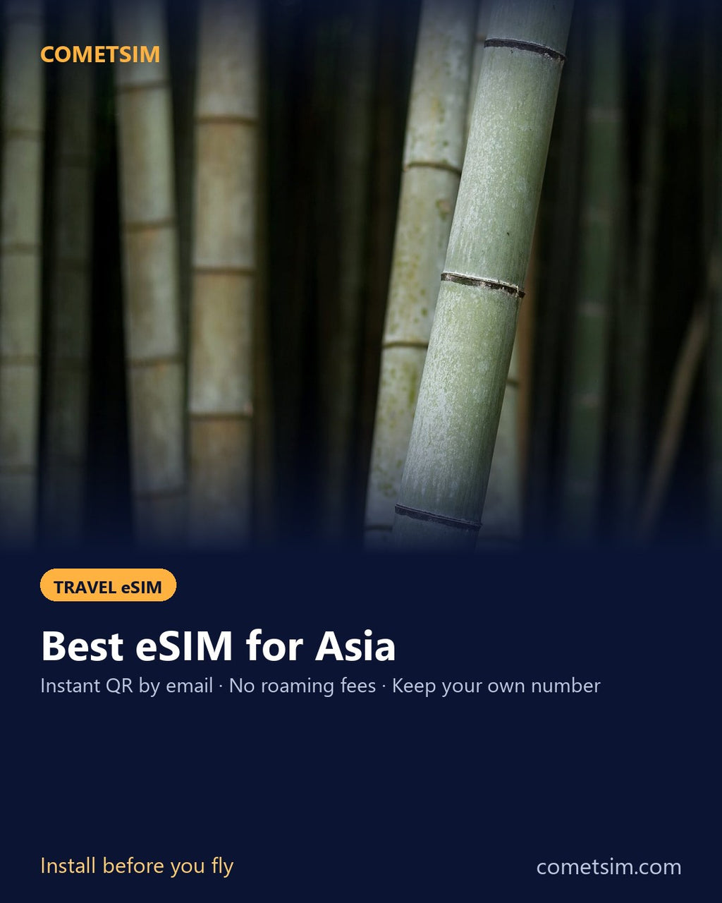 Asia travel eSIM – instant QR, no roaming fees