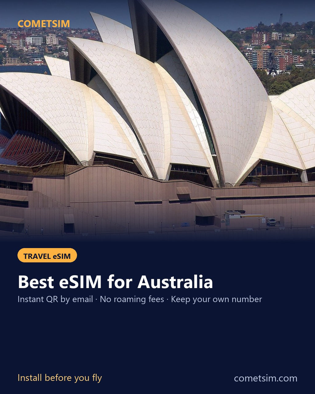 Australia travel eSIM – instant QR, no roaming fees