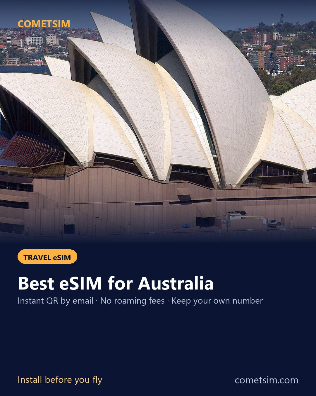 Australia travel eSIM – instant QR, no roaming fees