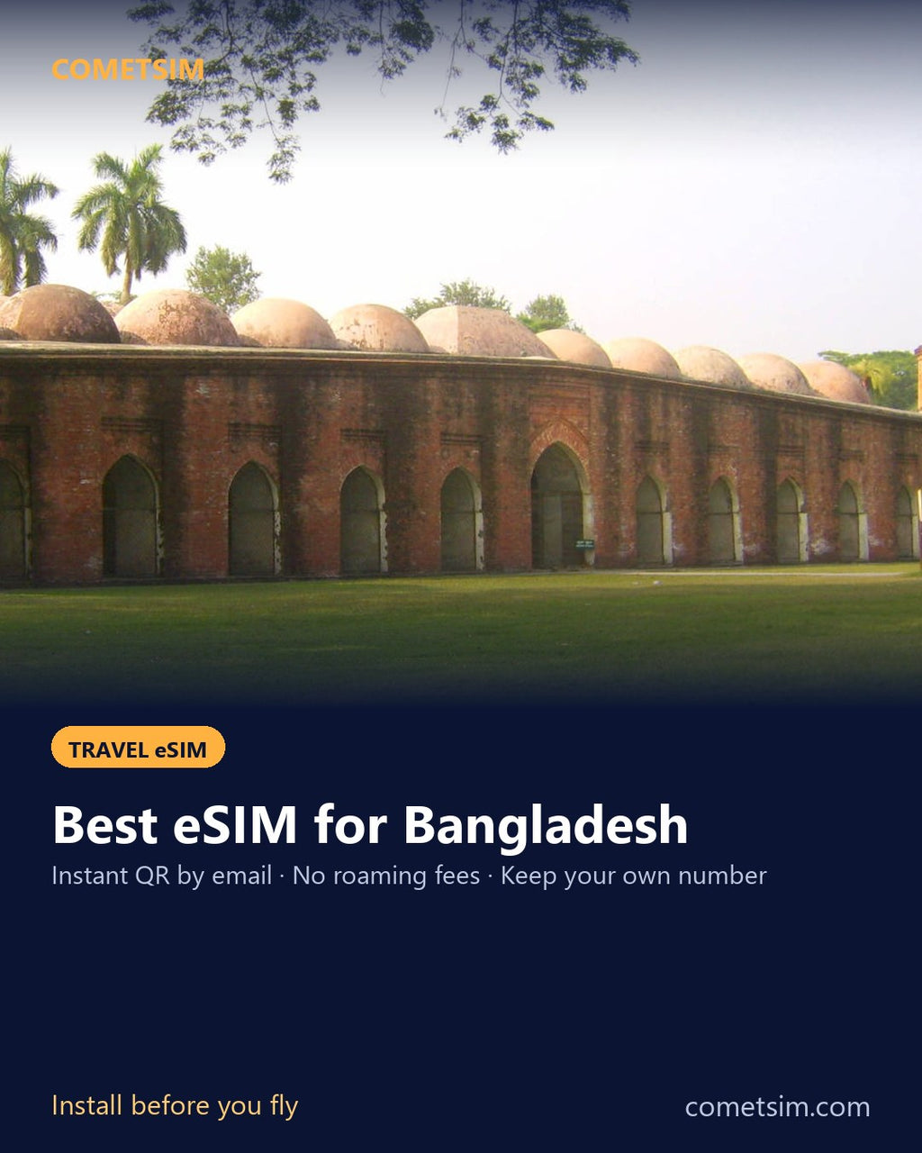 Bangladesh travel eSIM – instant QR, no roaming fees