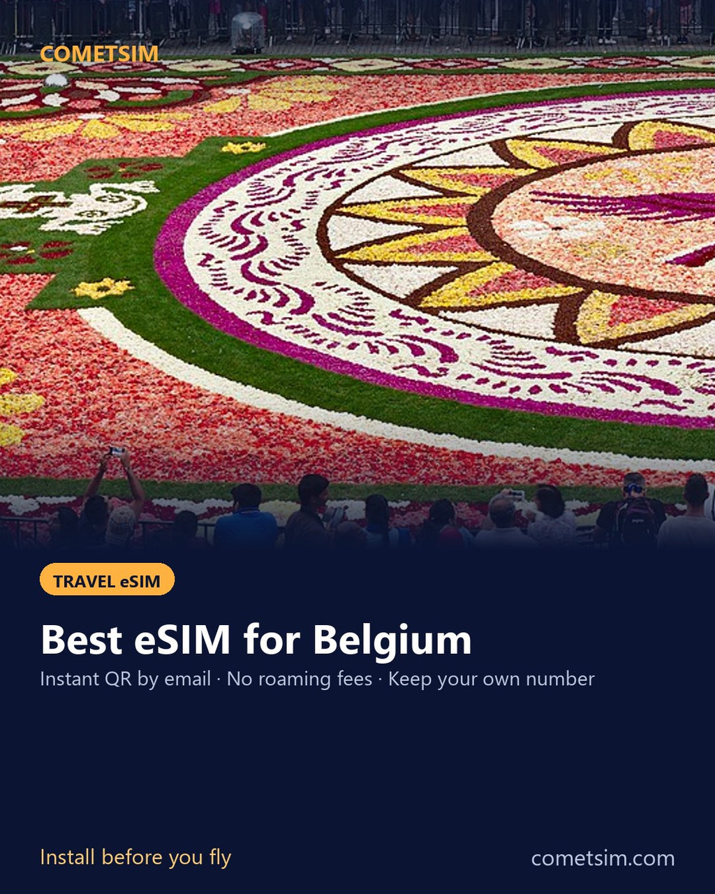 Belgium travel eSIM – instant QR, no roaming fees