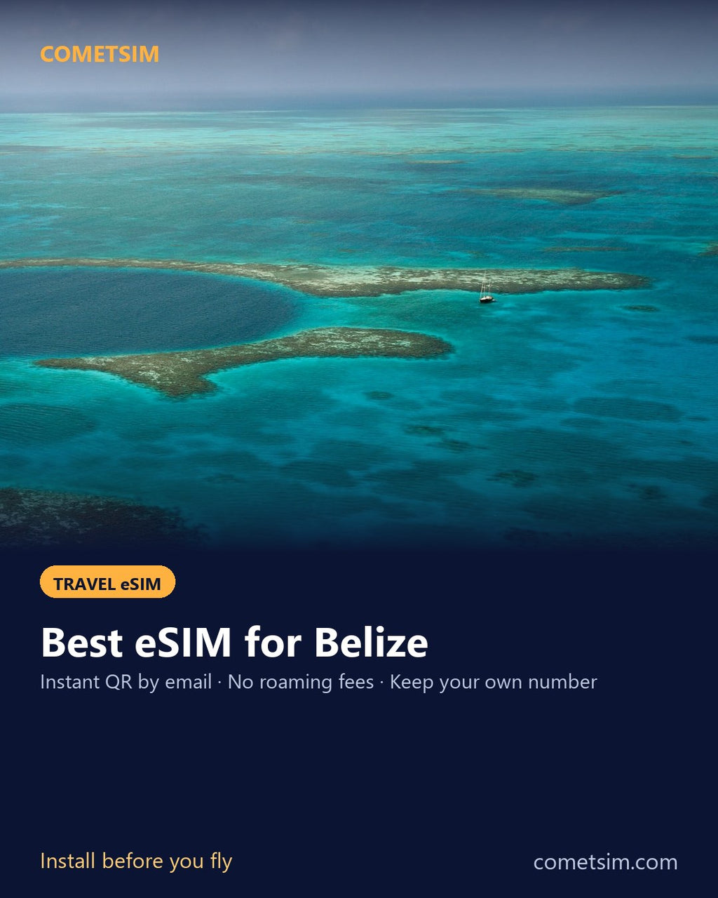 Belize travel eSIM – instant QR, no roaming fees