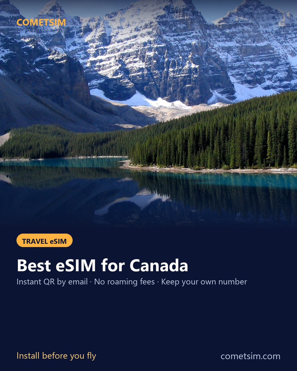 Canada travel eSIM – instant QR, no roaming fees