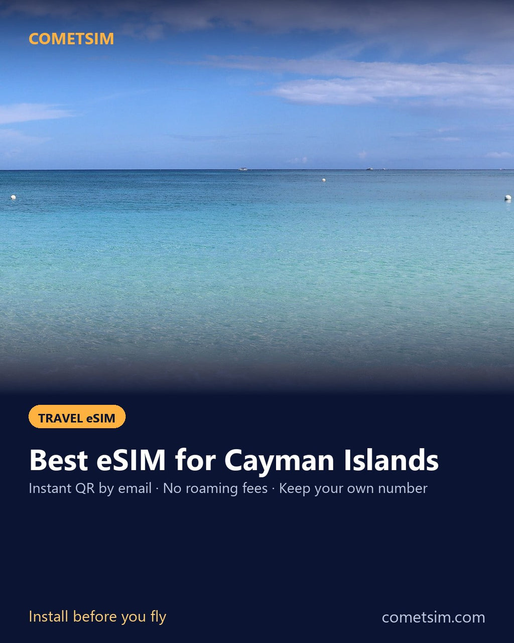 Cayman Islands travel eSIM – instant QR, no roaming fees