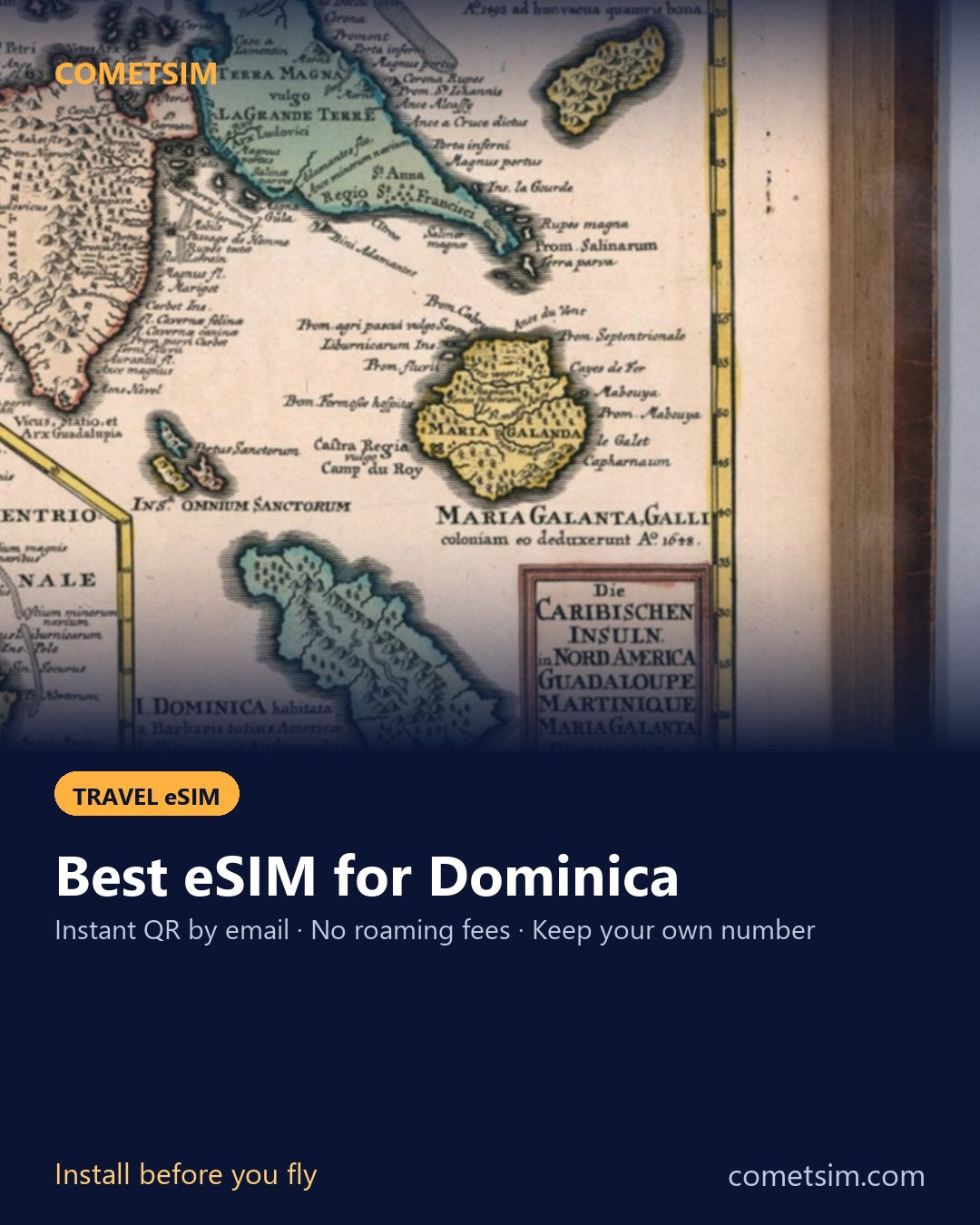 Dominica travel eSIM – instant QR, no roaming fees