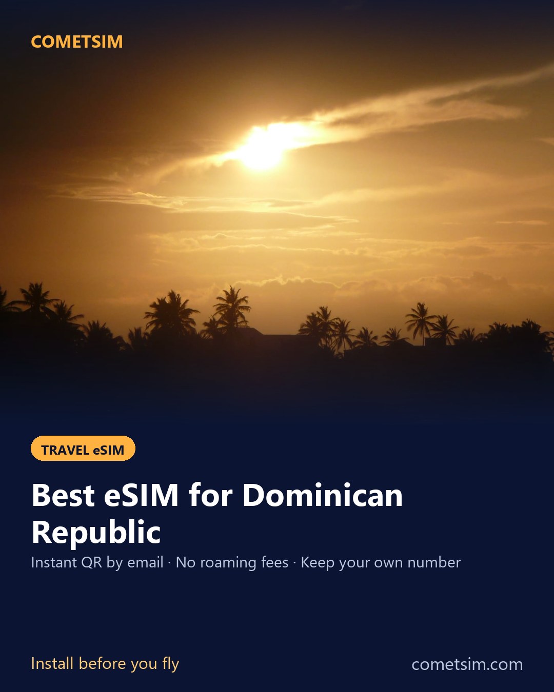 Dominican Republic travel eSIM – instant QR, no roaming fees
