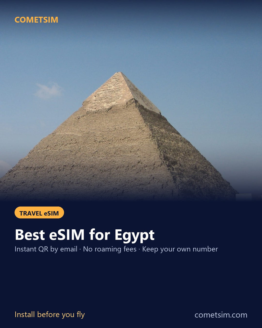 Egypt travel eSIM – instant QR, no roaming fees