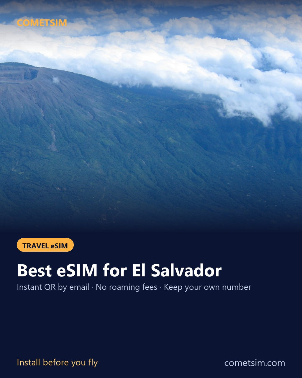 El Salvador travel eSIM – instant QR, no roaming fees