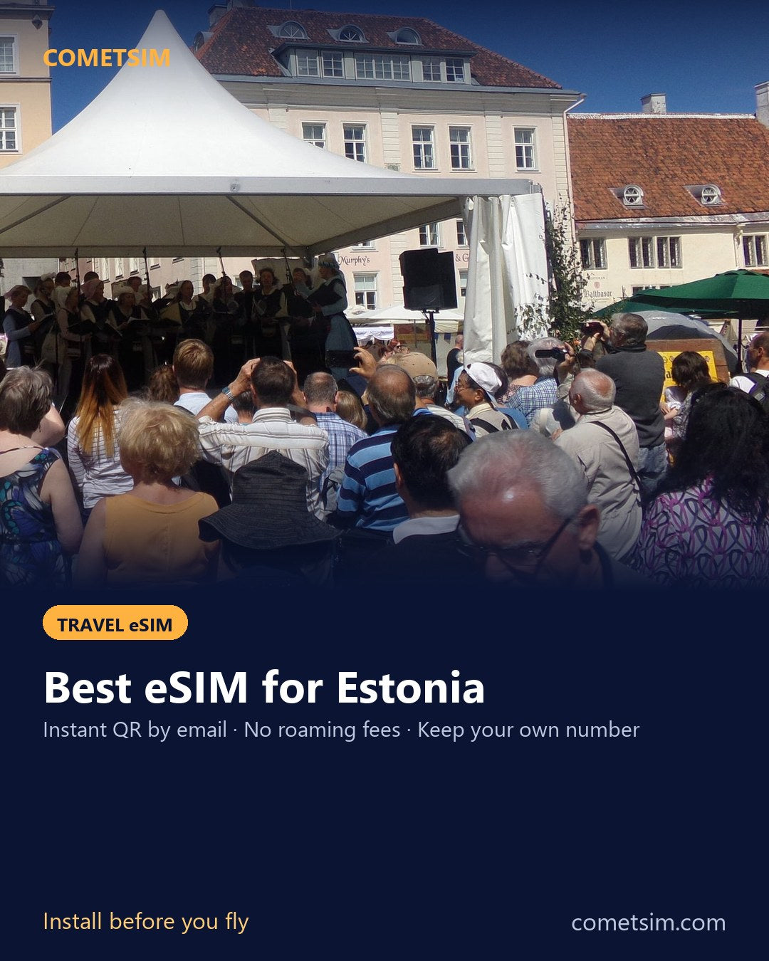 Estonia travel eSIM – instant QR, no roaming fees