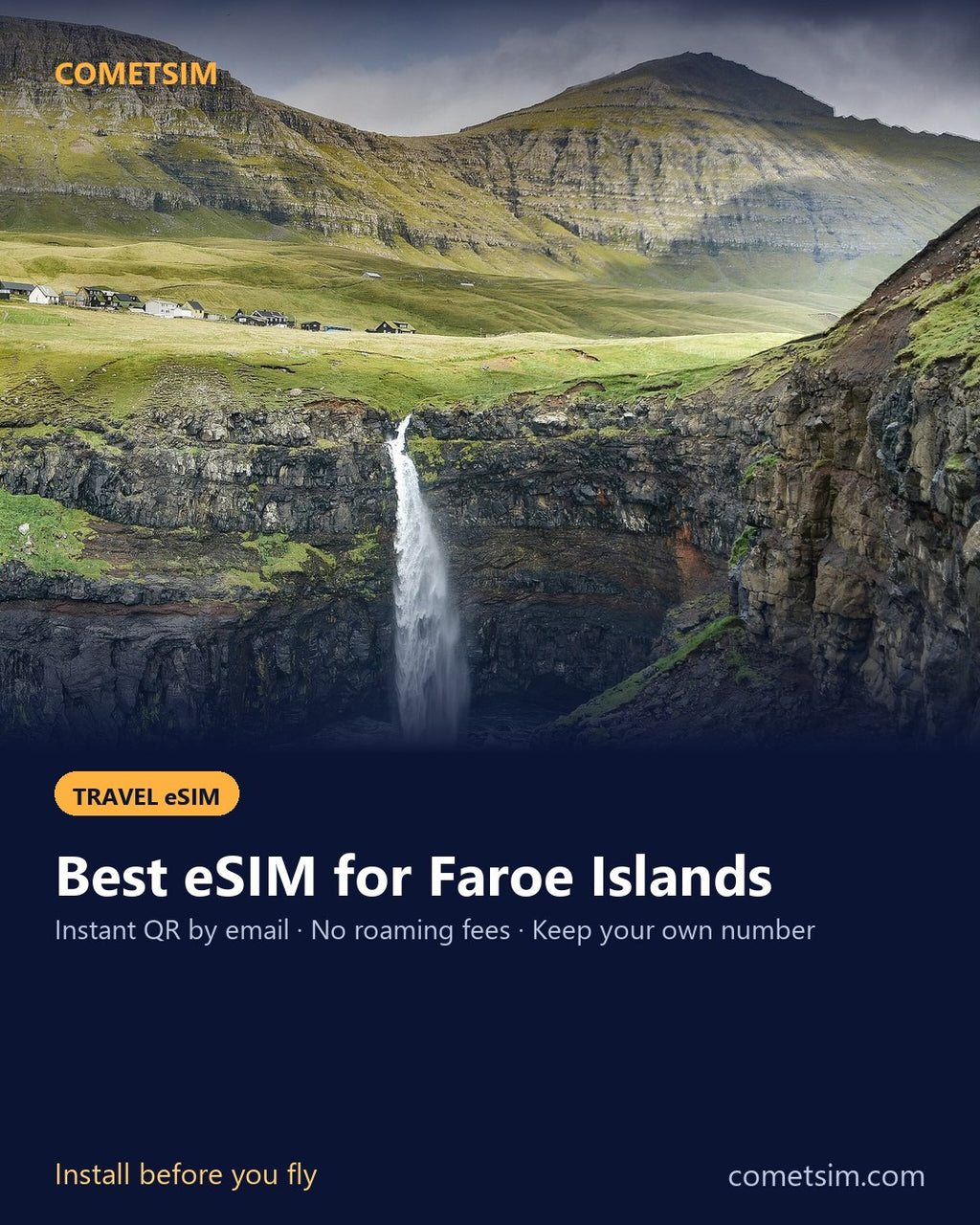 Faroe Islands travel eSIM – instant QR, no roaming fees