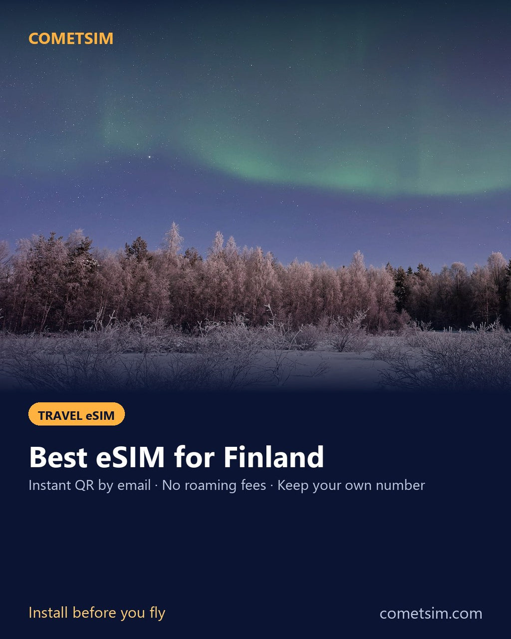 Finland travel eSIM – instant QR, no roaming fees