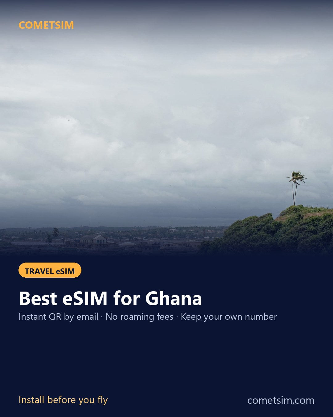 Ghana travel eSIM – instant QR, no roaming fees