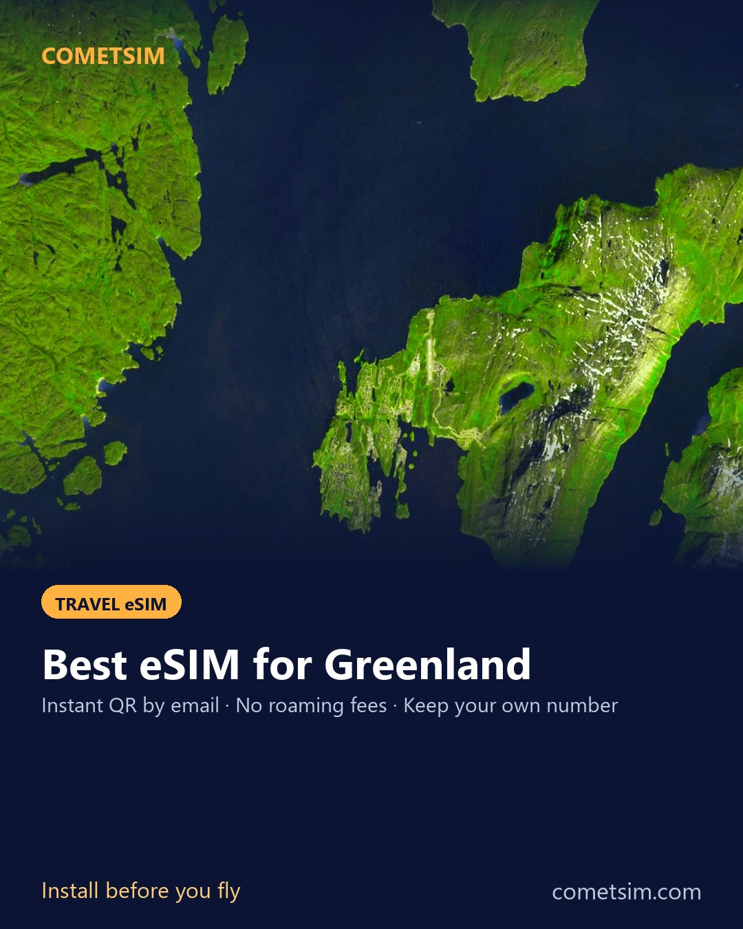 Greenland travel eSIM – instant QR, no roaming fees