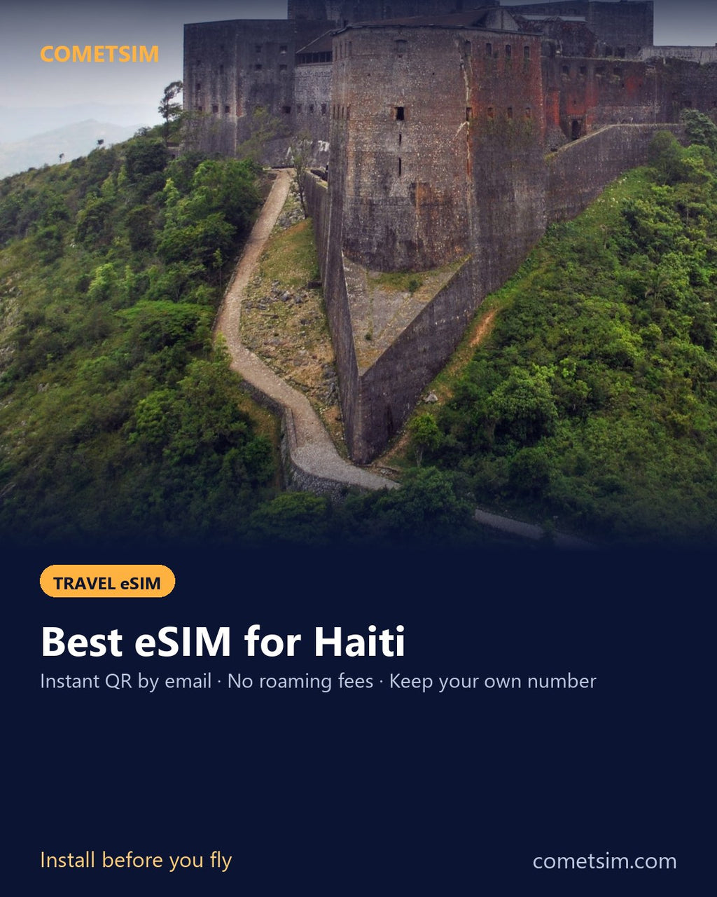 Haiti travel eSIM – instant QR, no roaming fees