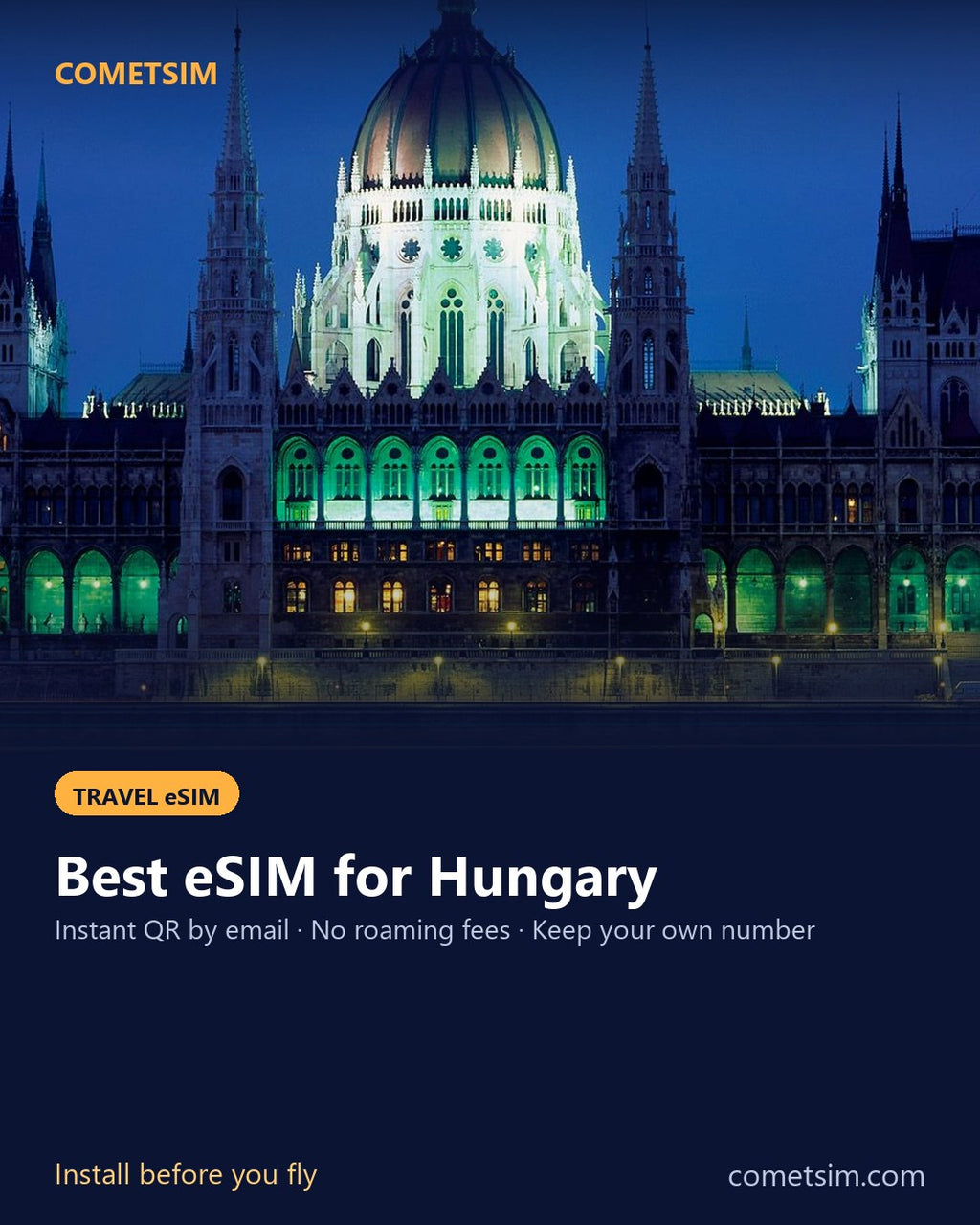 Hungary travel eSIM – instant QR, no roaming fees