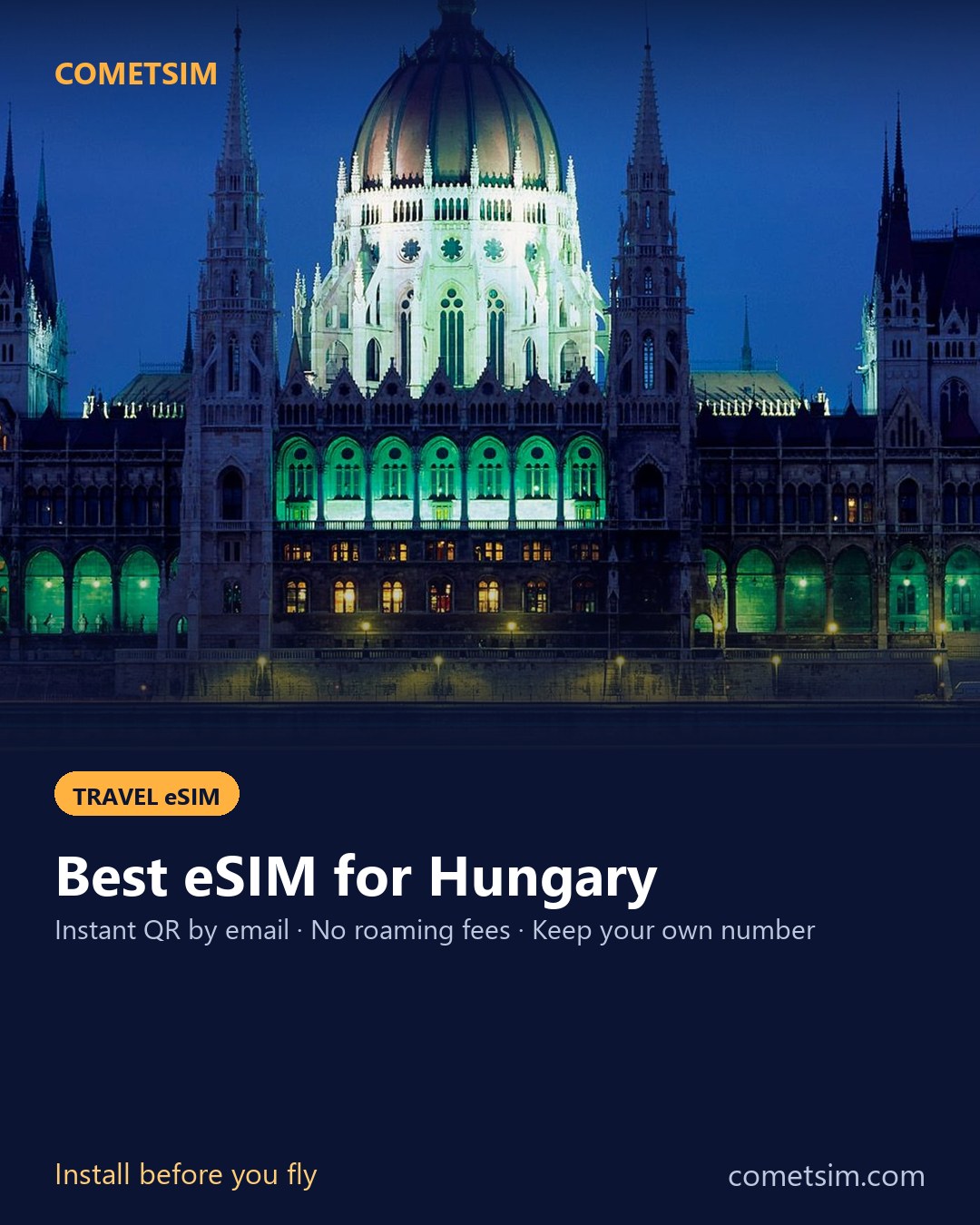 Hungary travel eSIM – instant QR, no roaming fees