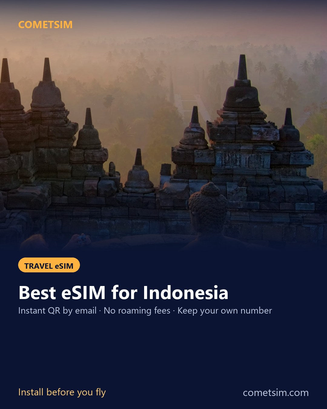 Indonesia travel eSIM – instant QR, no roaming fees
