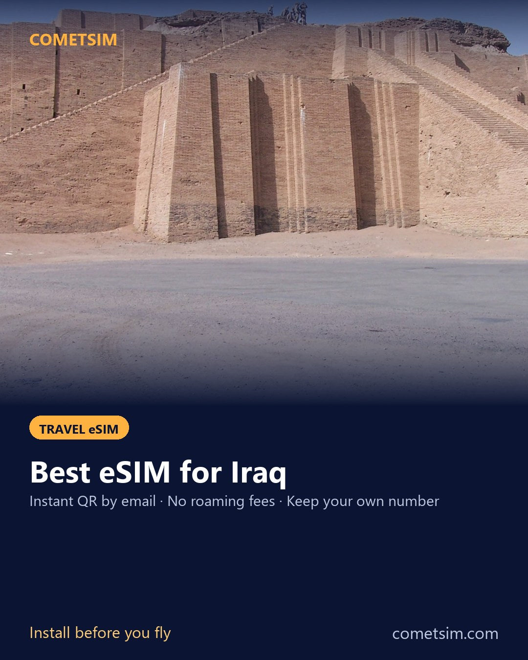 Iraq travel eSIM – instant QR, no roaming fees