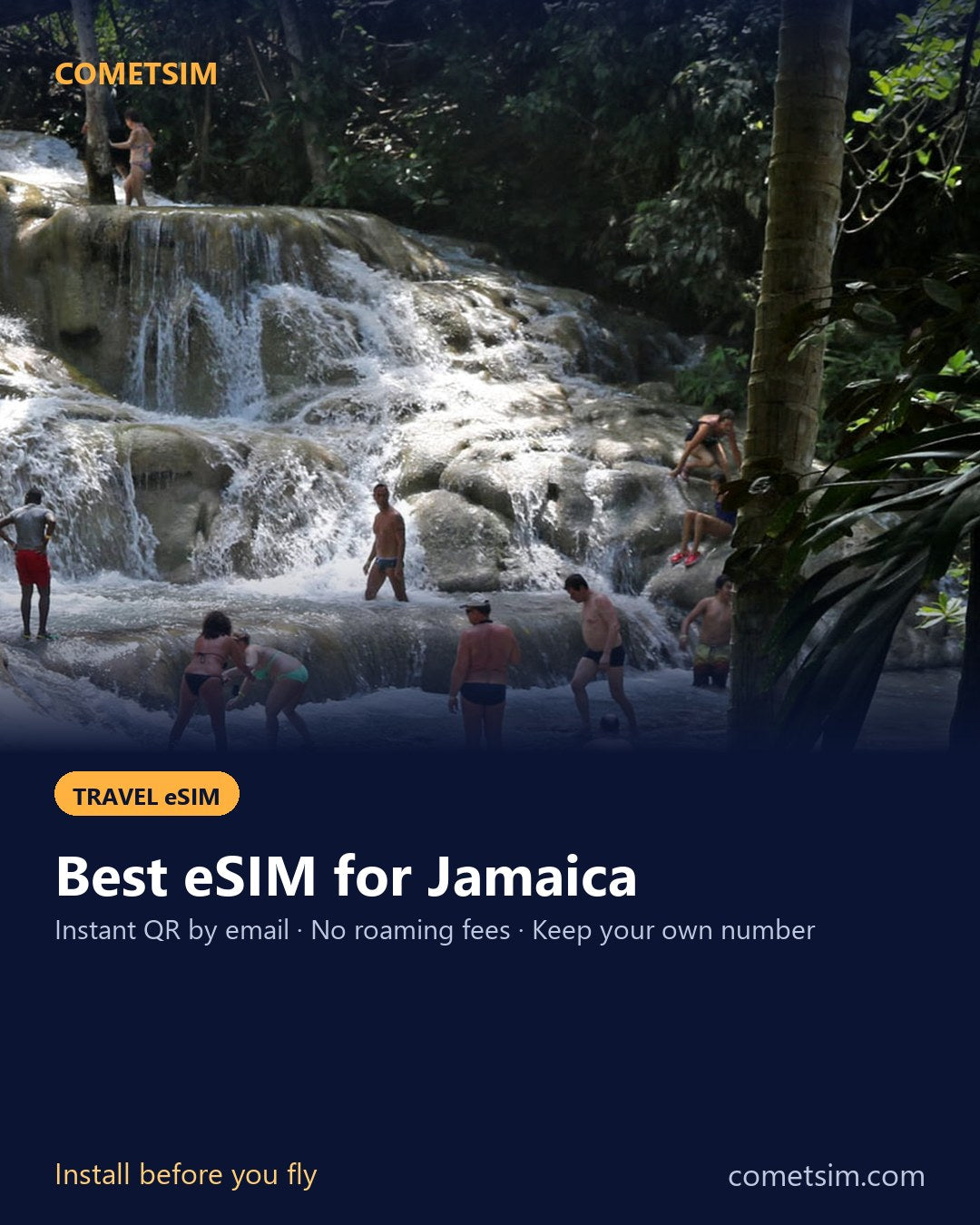 Jamaica travel eSIM – instant QR, no roaming fees