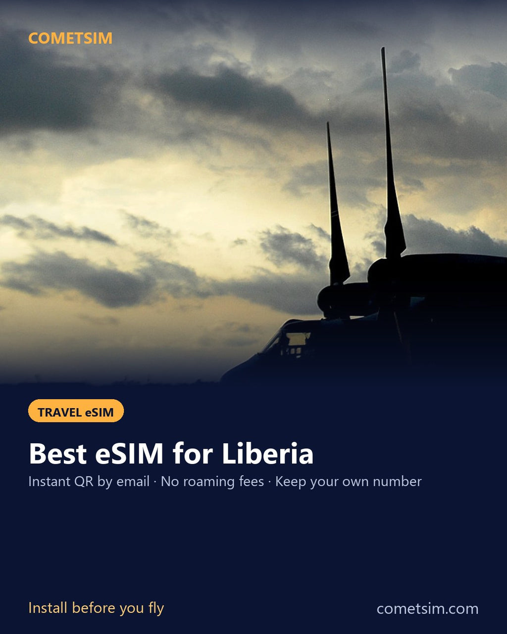 Liberia travel eSIM – instant QR, no roaming fees