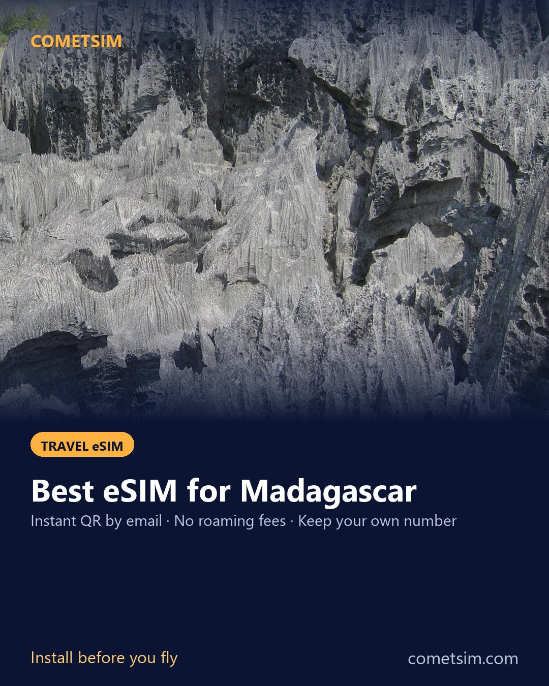 Madagascar travel eSIM – instant QR, no roaming fees