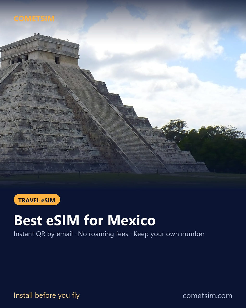 Mexico travel eSIM – instant QR, no roaming fees