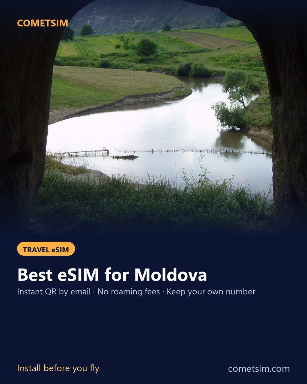 Moldova travel eSIM – instant QR, no roaming fees
