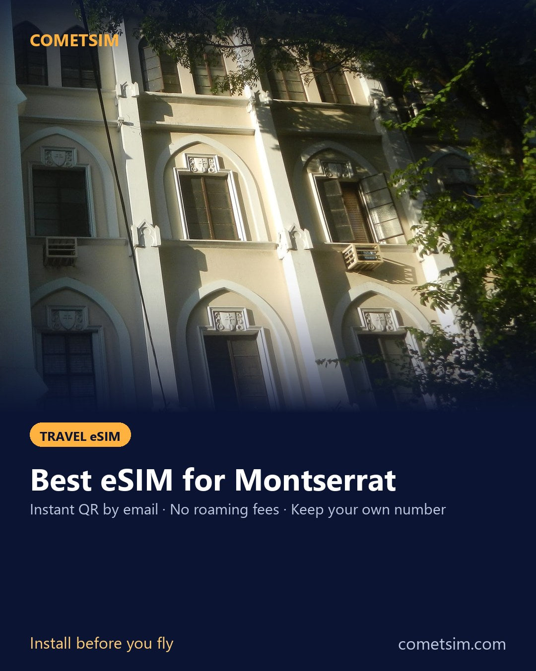 Montserrat travel eSIM – instant QR, no roaming fees
