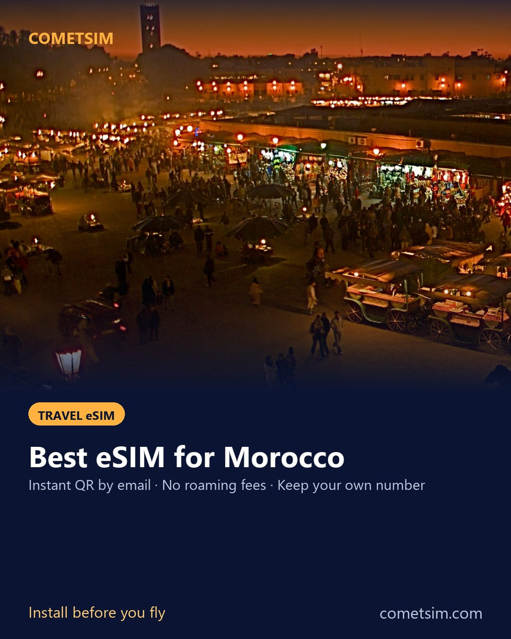 Morocco travel eSIM – instant QR, no roaming fees
