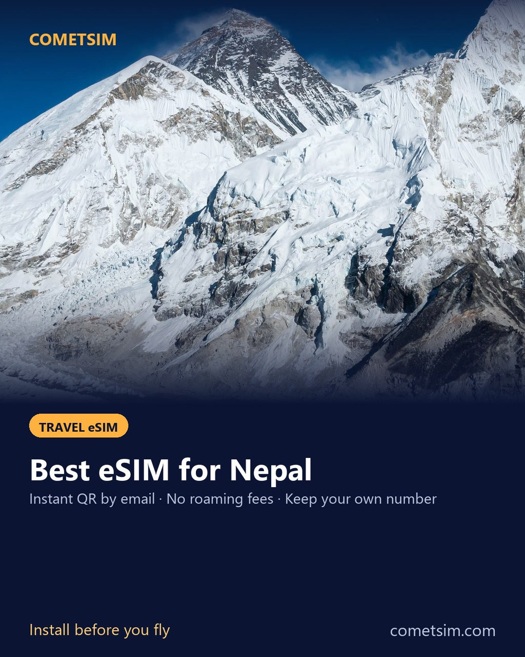Nepal travel eSIM – instant QR, no roaming fees