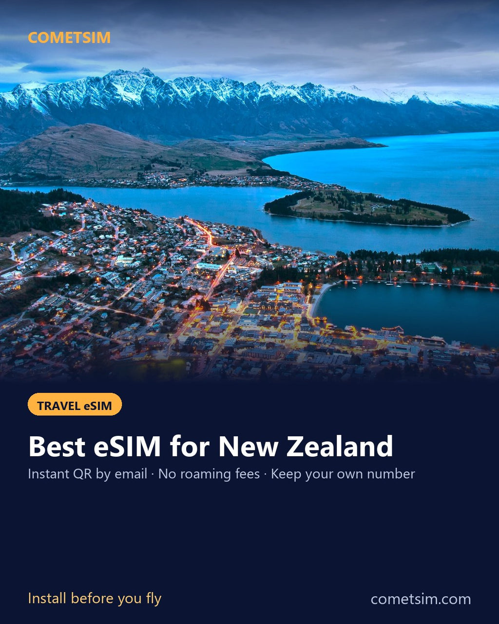 New Zealand travel eSIM – instant QR, no roaming fees